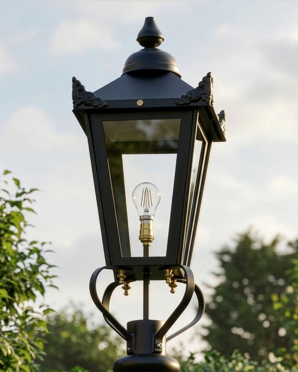 Black Victorian Lantern 70cm Digital Illustration