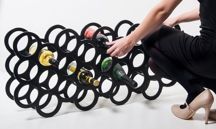 "Fickle Moon" Aluminium Wine Bottle Holder "Fickle Moon" Aluminium Wine Bottle Holder