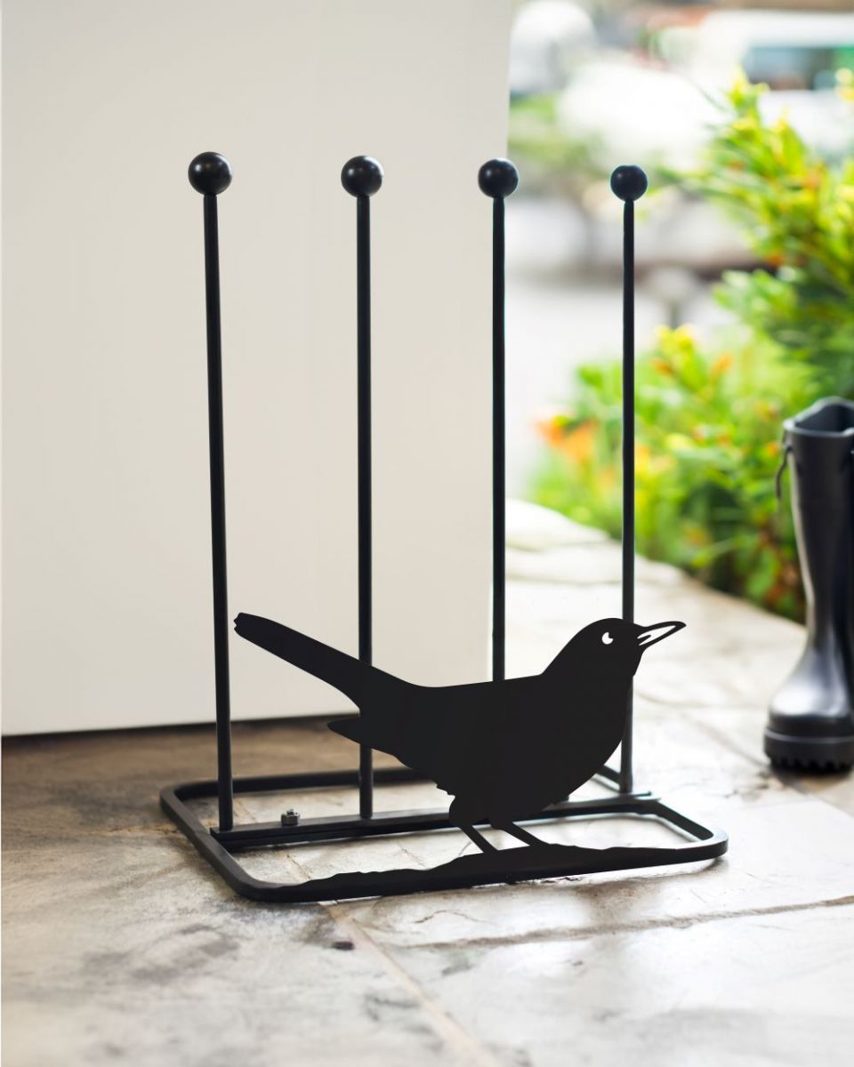 Blackbird boot rack by garden door Blackbird boot rack by garden door