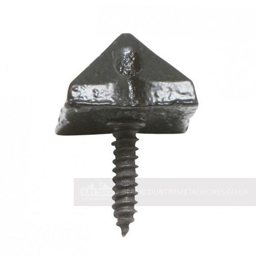 Close-up of the Screw on the Marlbury" Blacksmith Door Stud Close-up of the Screw on the Marlbury" Blacksmith Door Stud