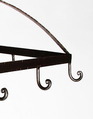 "Stallinswood" Blacksmith Hanging kitchen Utensil or Saucepan Rack