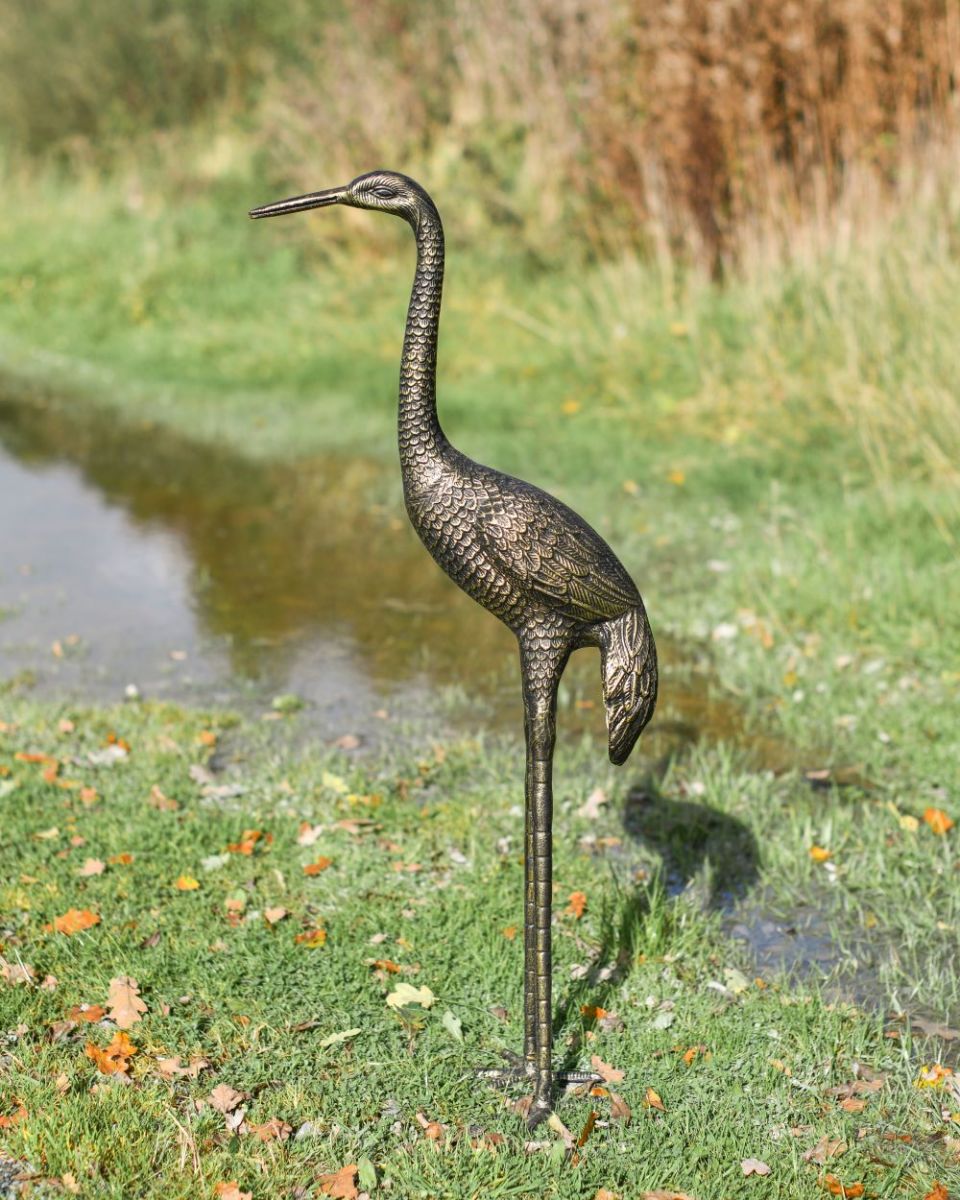 Side view of crane standing up