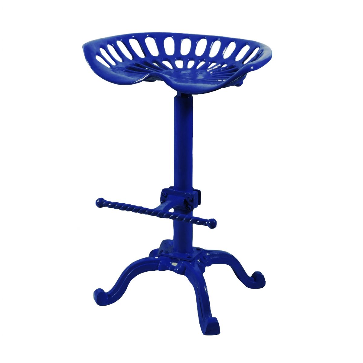Iron Tractor Seat Finished In a Royal Blue