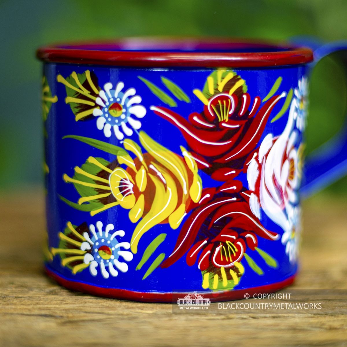 Close--up of the Hand Painted Rose Design Close--up of the Hand Painted Rose Design