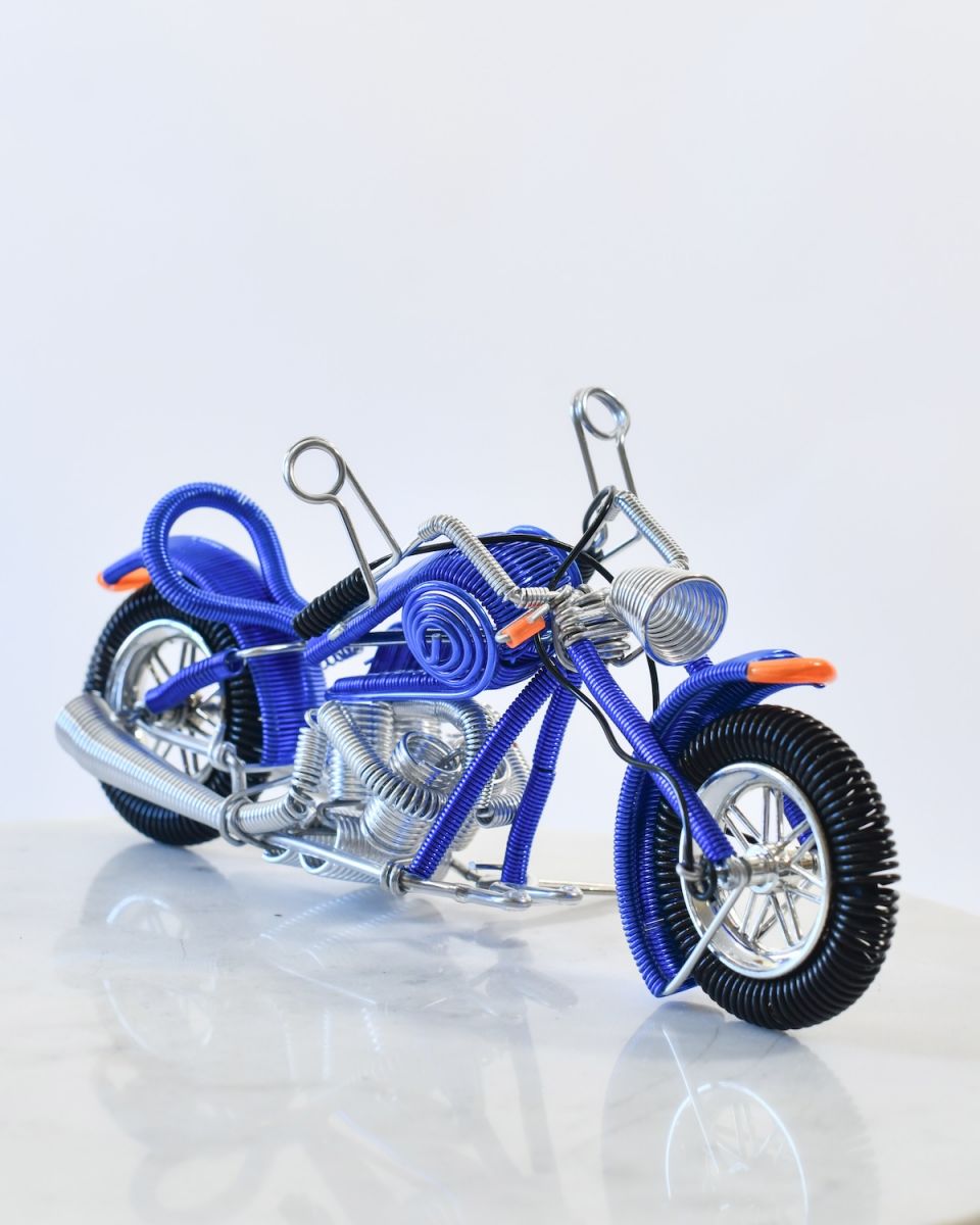 Angled view of scrap metal art sculpture Angled view of scrap metal art sculpture