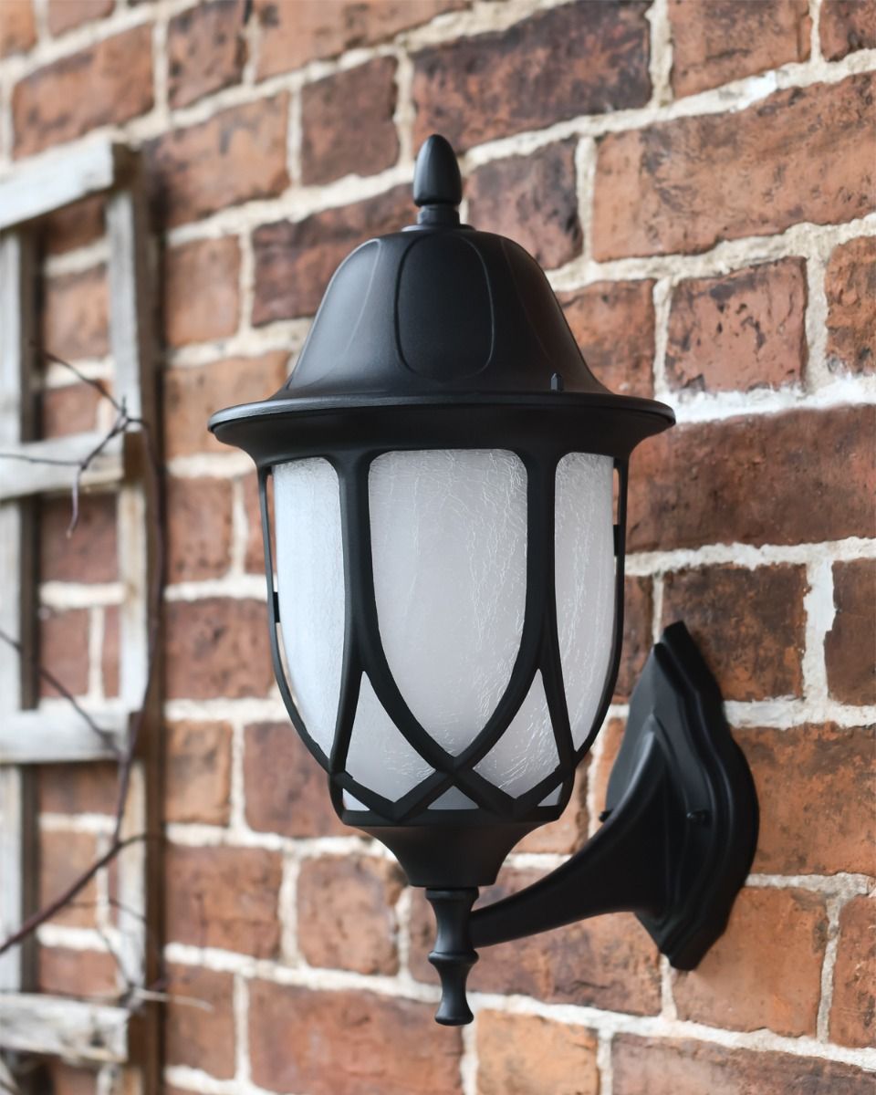 Frosted Glass Bottom Fix Outdoor Wall Lantern In Situ 