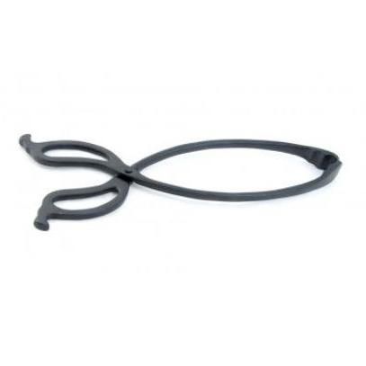 Bowed Fireside Log Tongs in Black