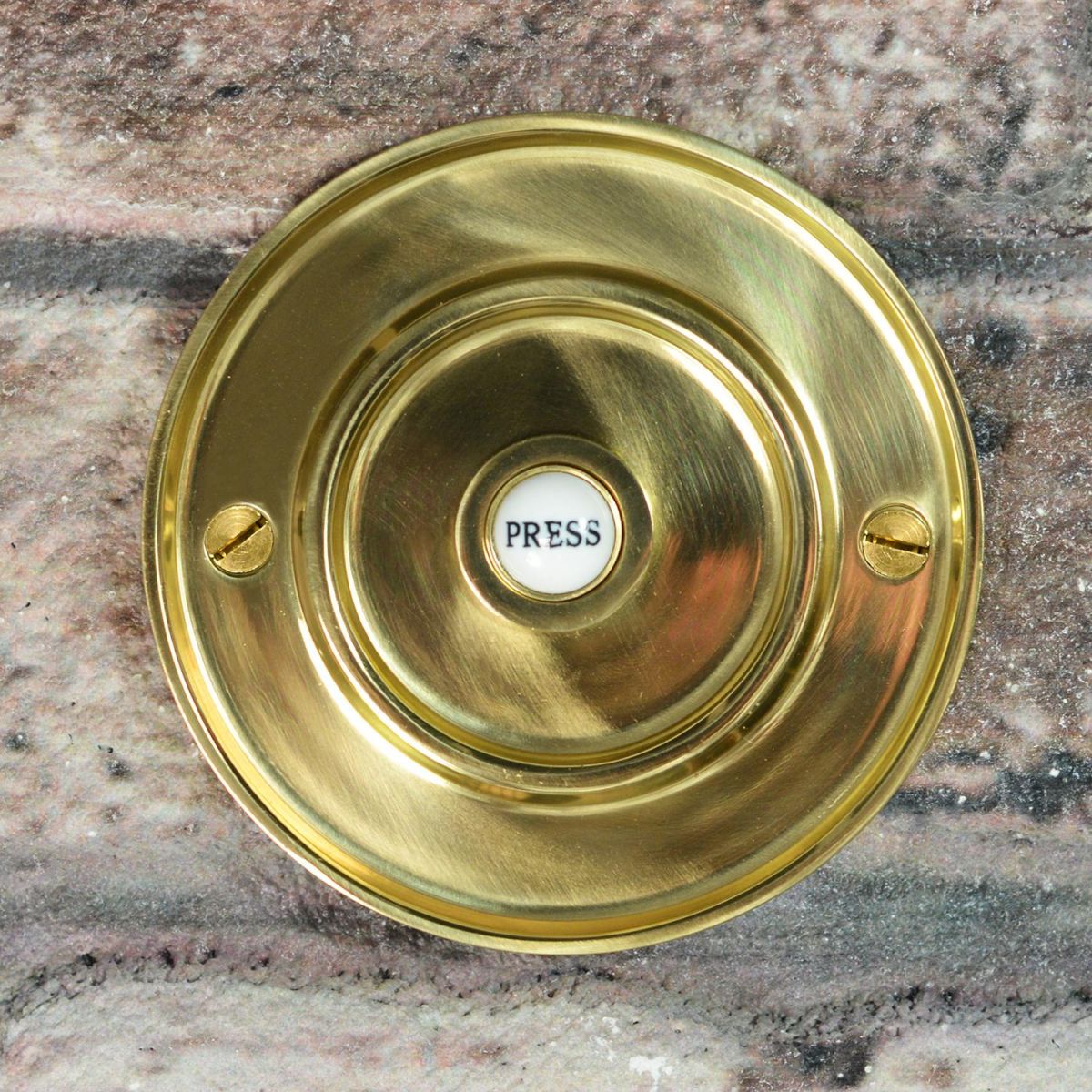 Sovereign Park Polished Brass Classic Bell Push