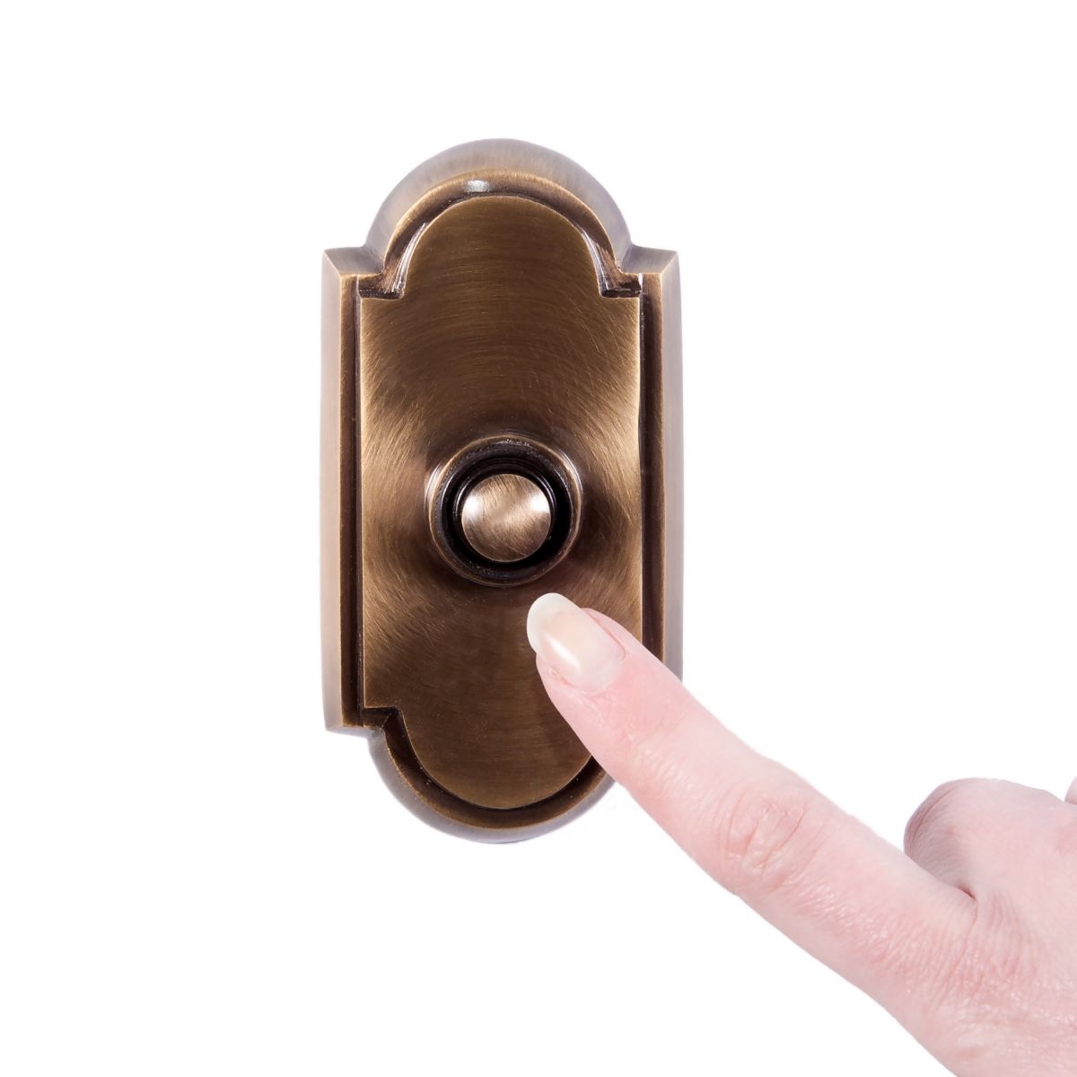 "Davenport" Antique Brass Bell Push 