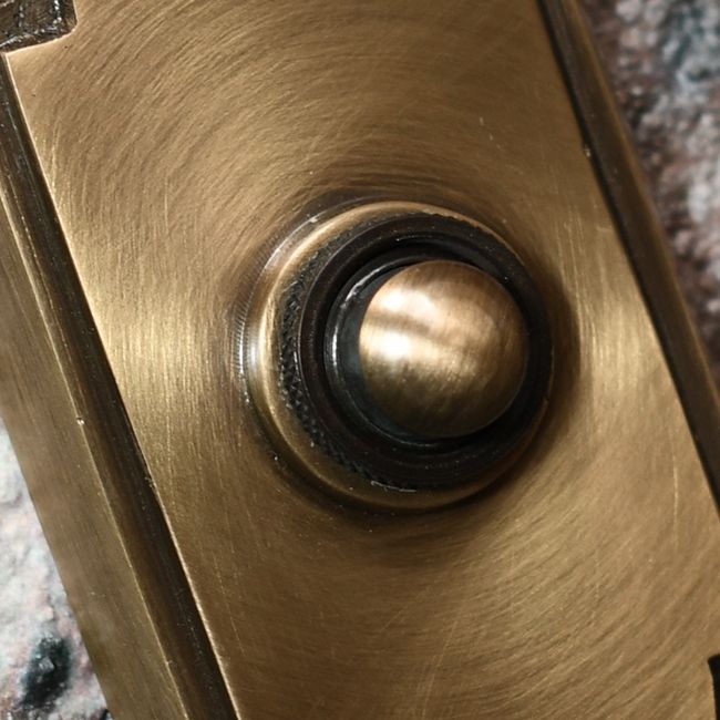 Detailed image of Antique Bronze Bell Push Button