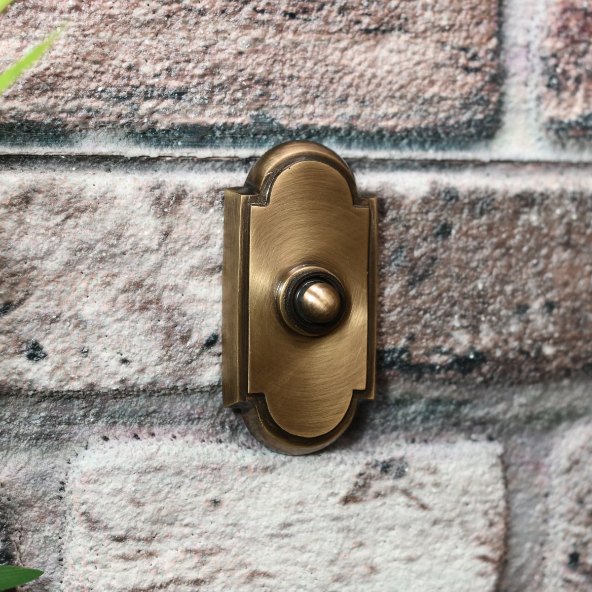 Classic Designed door Bell on Brick wall finished in antique bronze