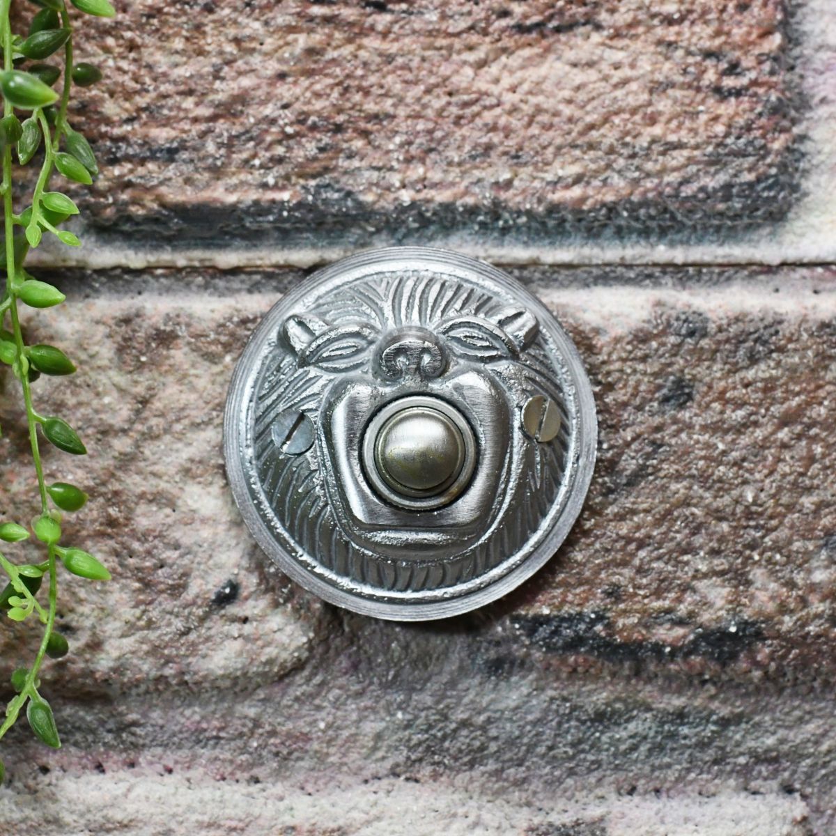 Circular Traditional lion face door bell