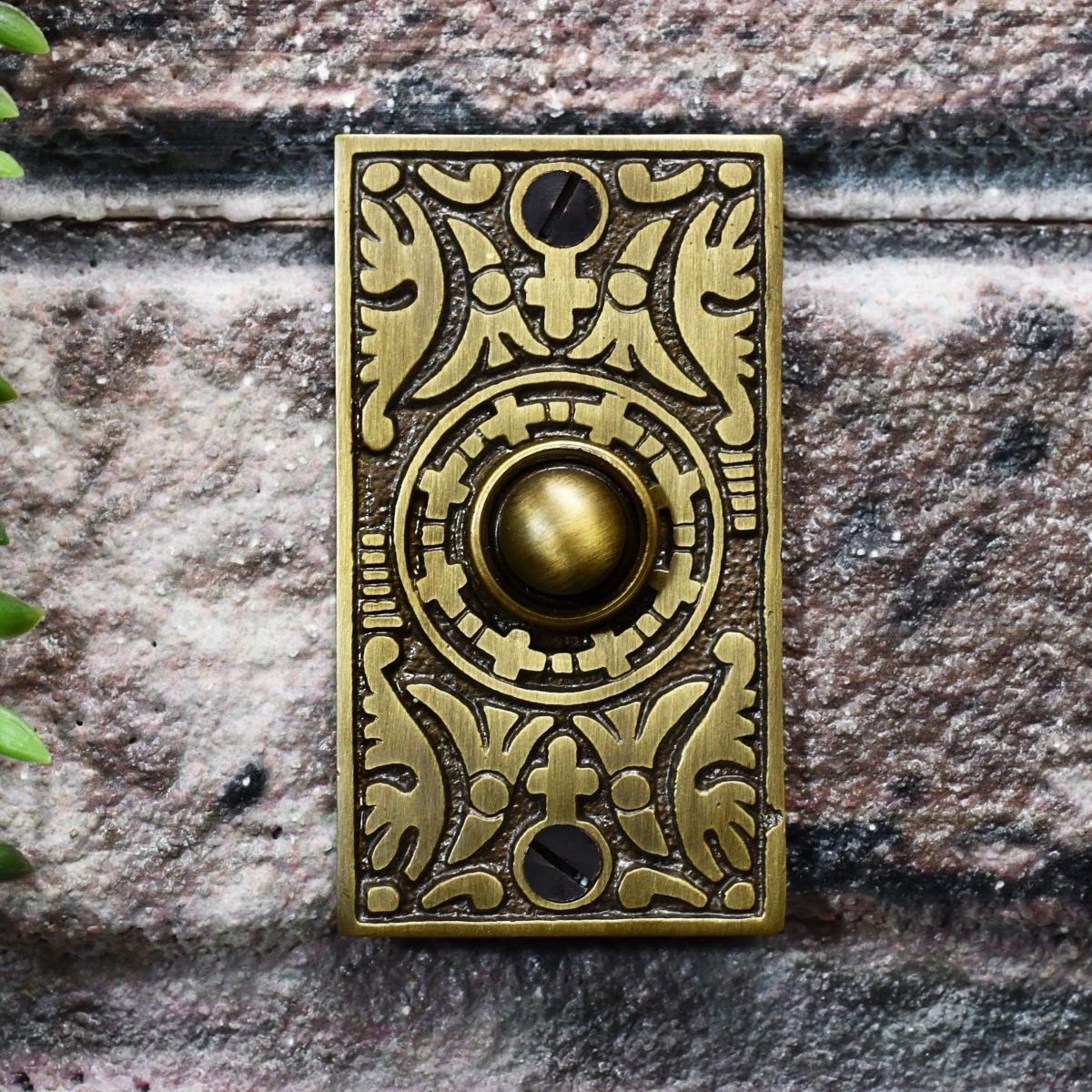 Antique Brass Anderson Bell push Antique Brass Anderson Bell push