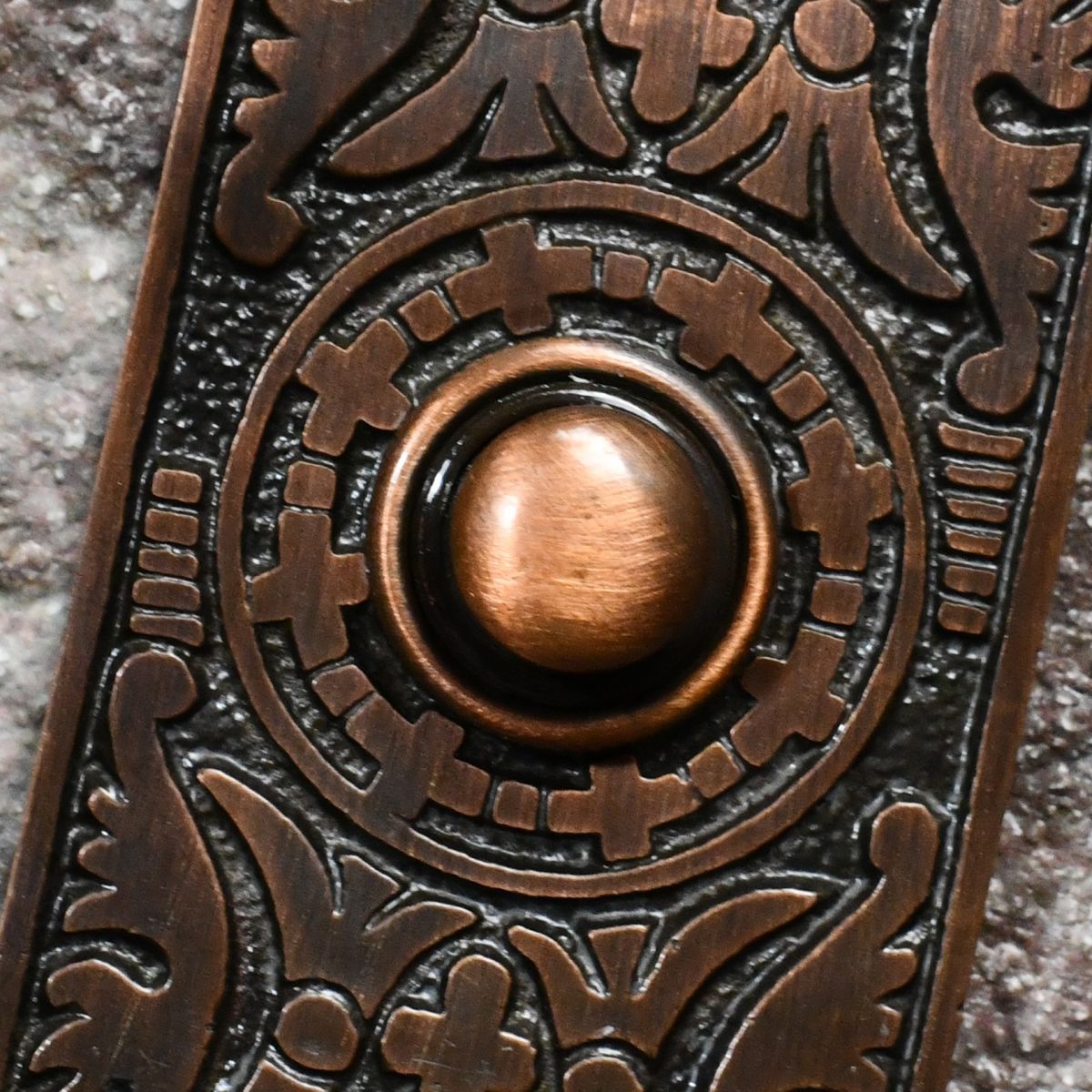 Close up of bell push button