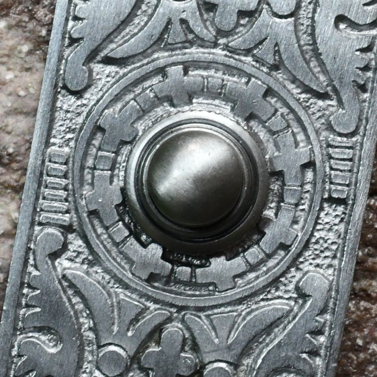 Close up of door buzzer button