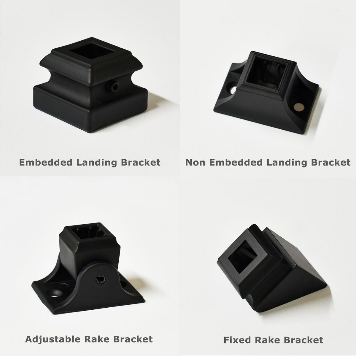 The Different Brackets Available for this Stair Spindle