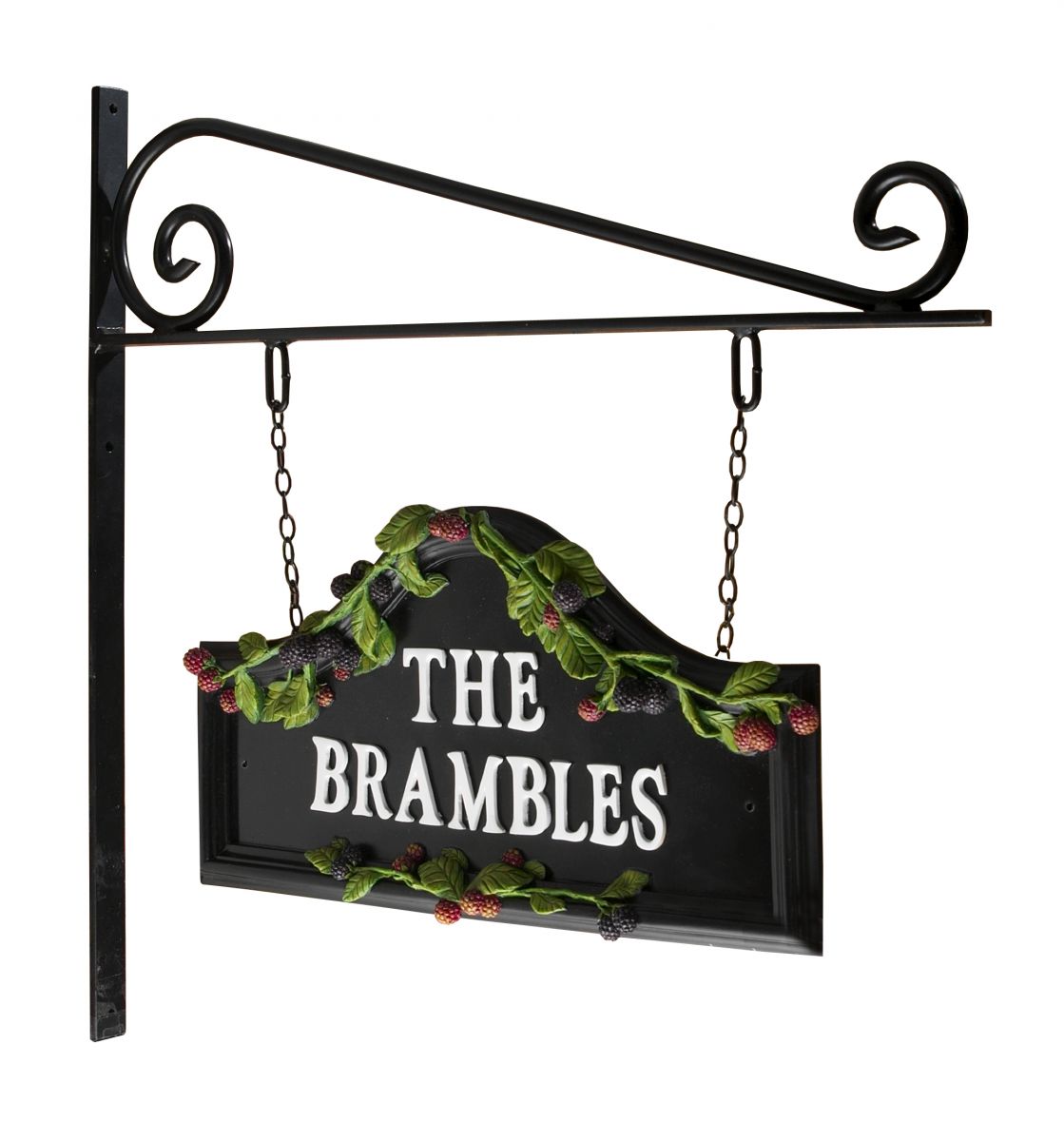 Arched House sign Mounted on to Wall Bracket