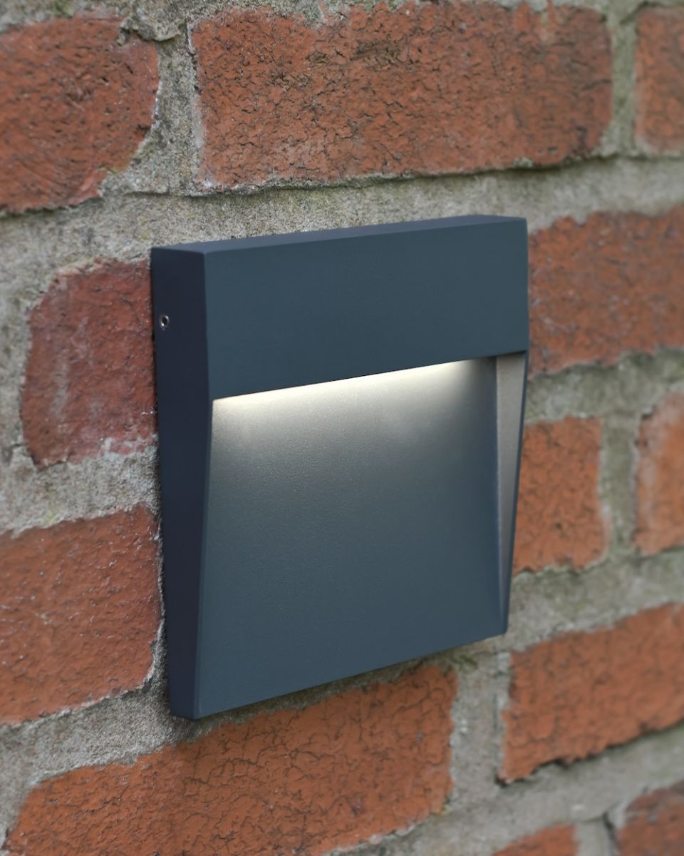 Angled view of garden wall light Angled view of garden wall light