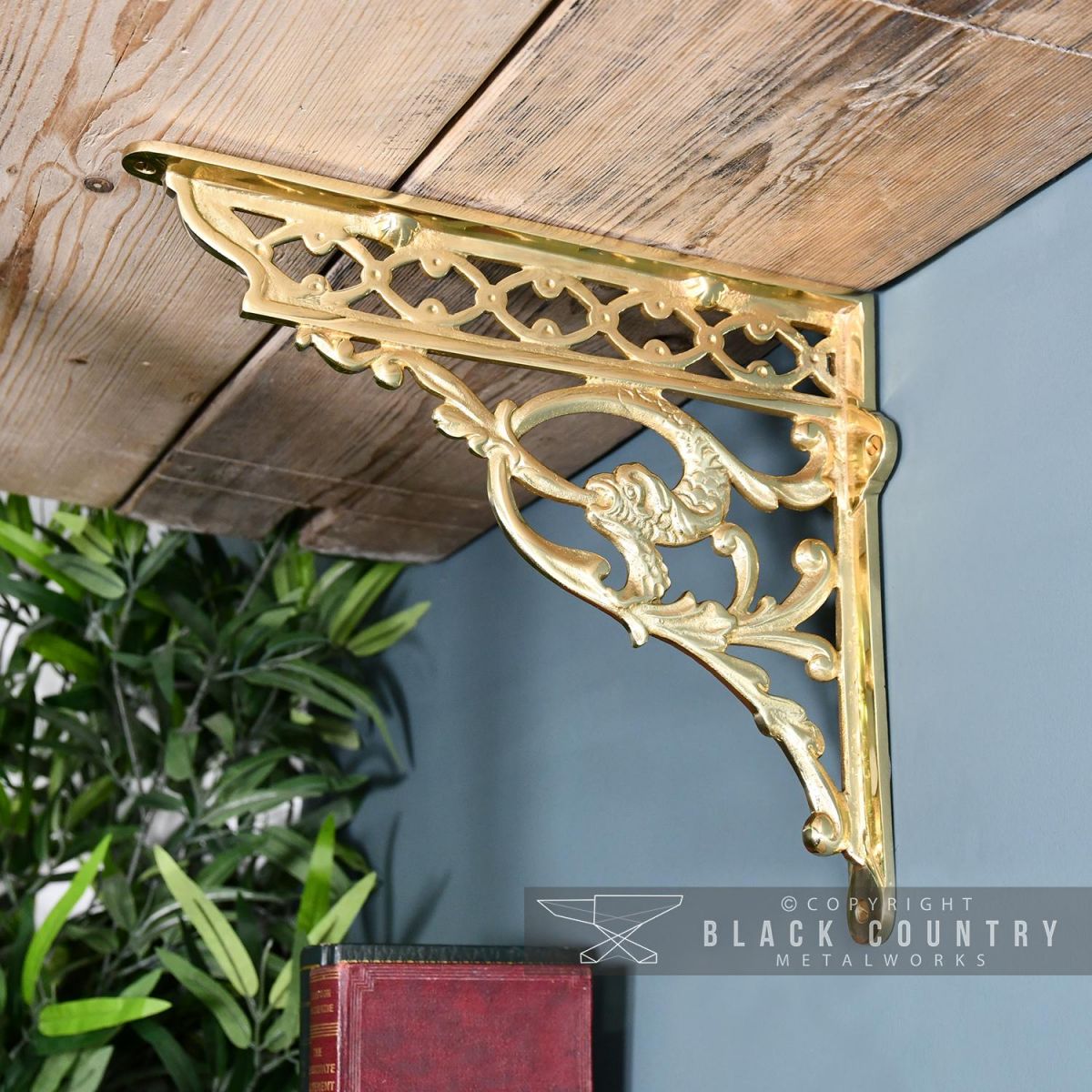 Serpent Design Shelf Bracket in Situ
