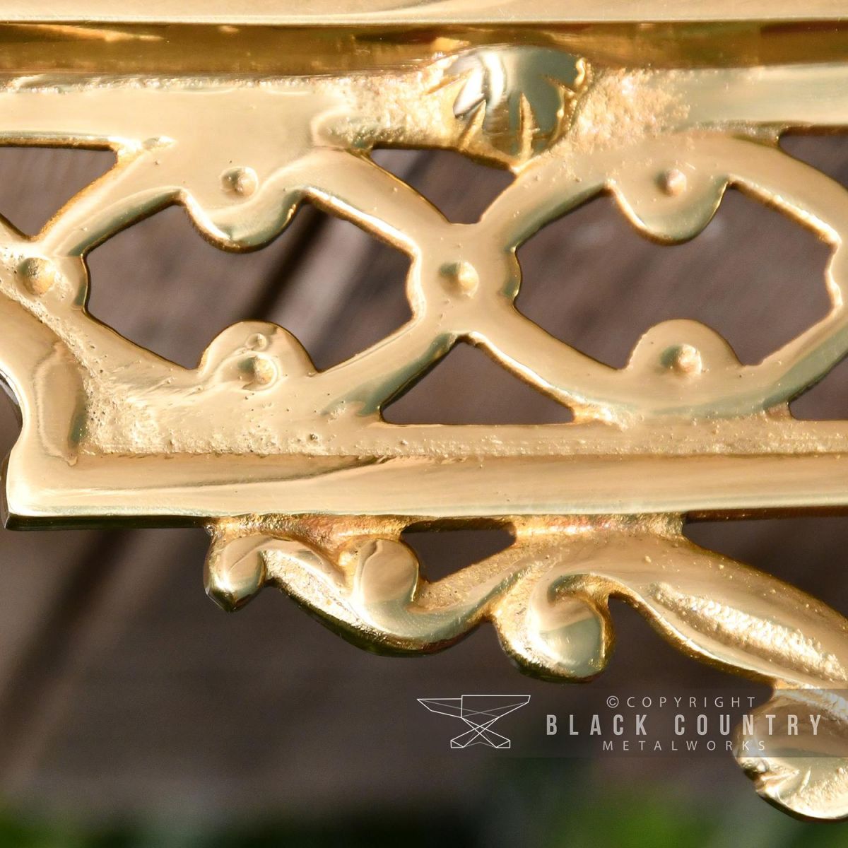 Ornate Patterns on the Brass Serpent Design Shelf Bracket