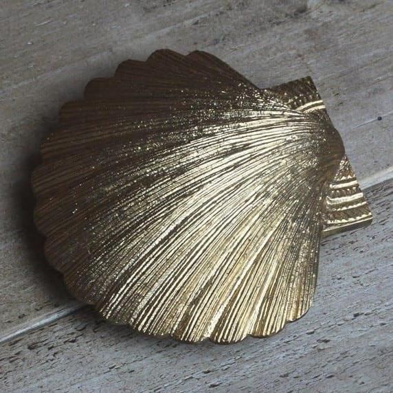 Shell Door Knocker Created Out of Brass