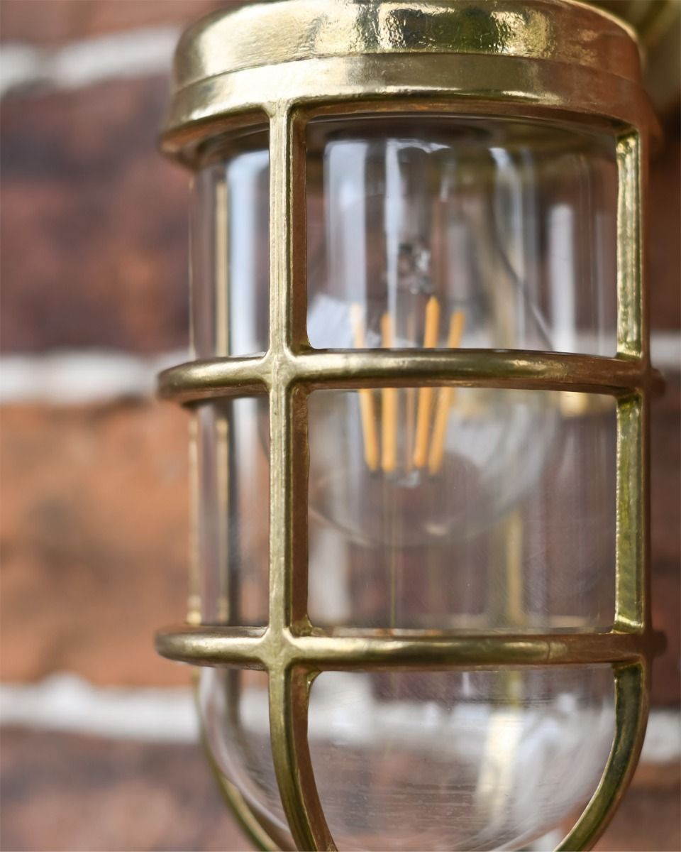 Close up of Brass Wall Light 