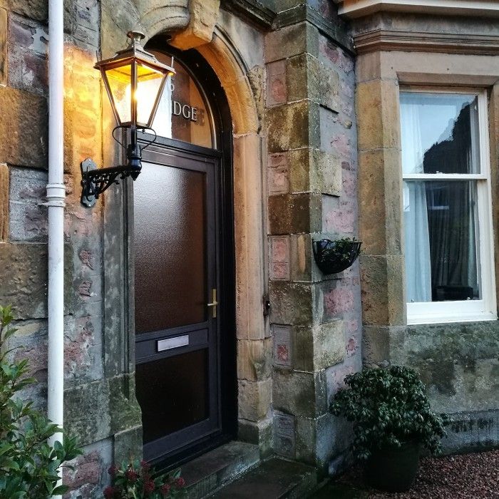 Dorchester Brass Lantern on Capella Bracket In Situ