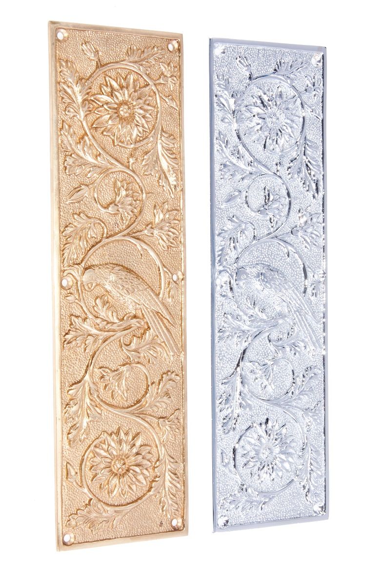 “Brigand Abbey” Solid brass ornate fingerplate
