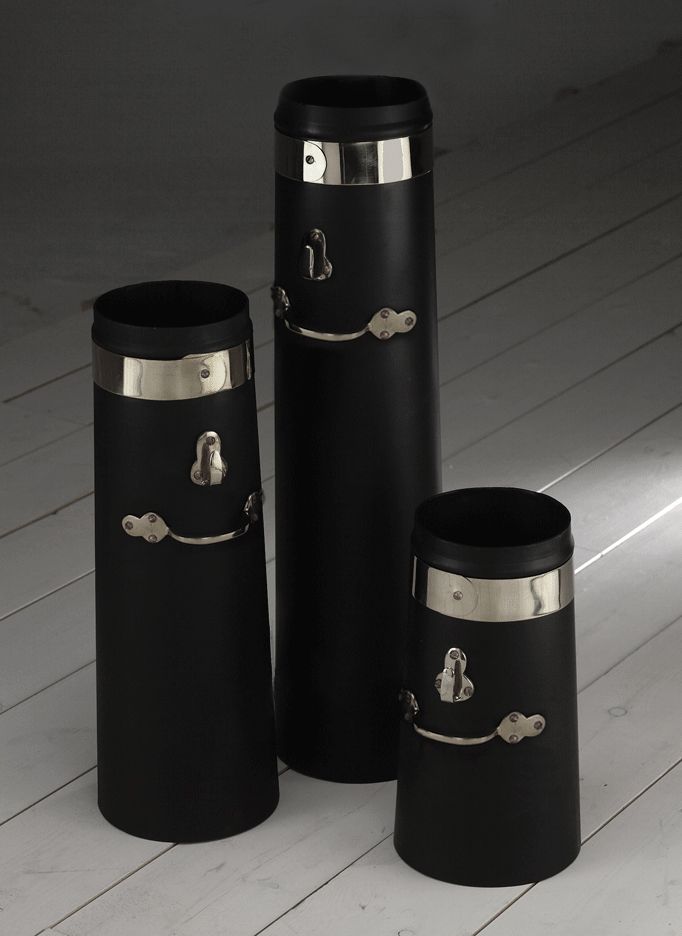 Bright Chrome and Black Coated Chimneys Bright Chrome and Black Coated Chimneys