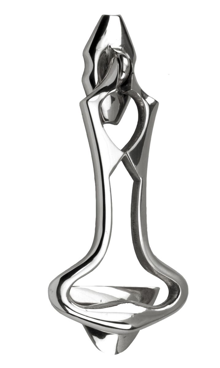 Bright Chrome Art Deco Door Knocker