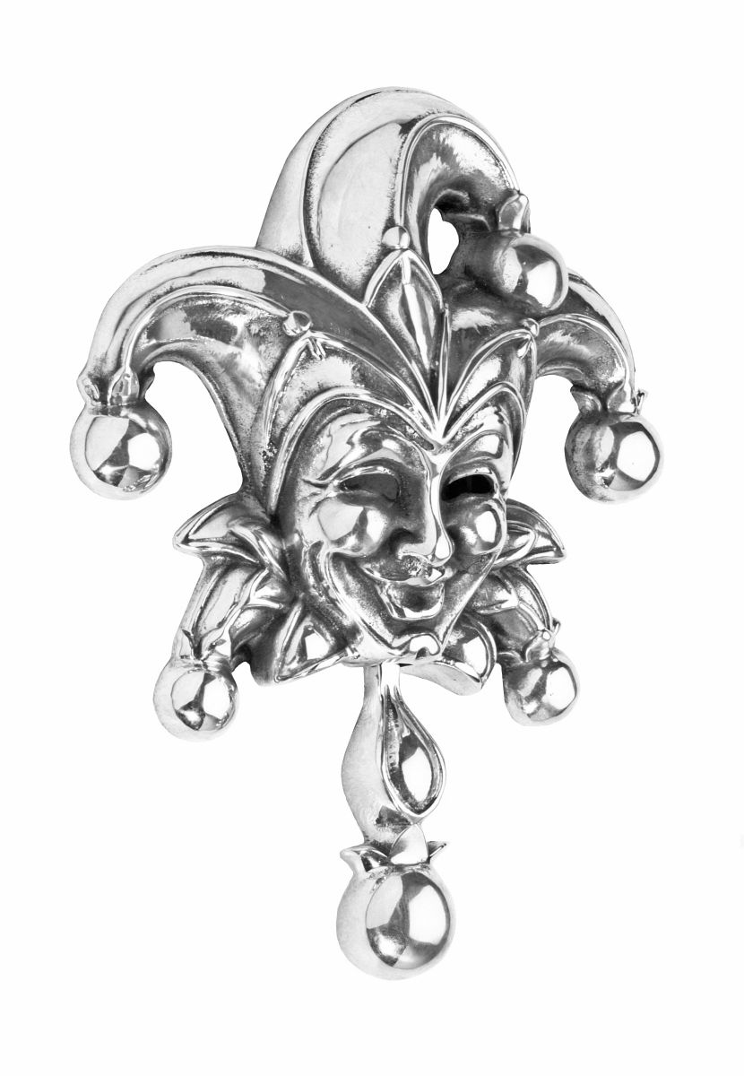 Bright Chrome Jester door knocker