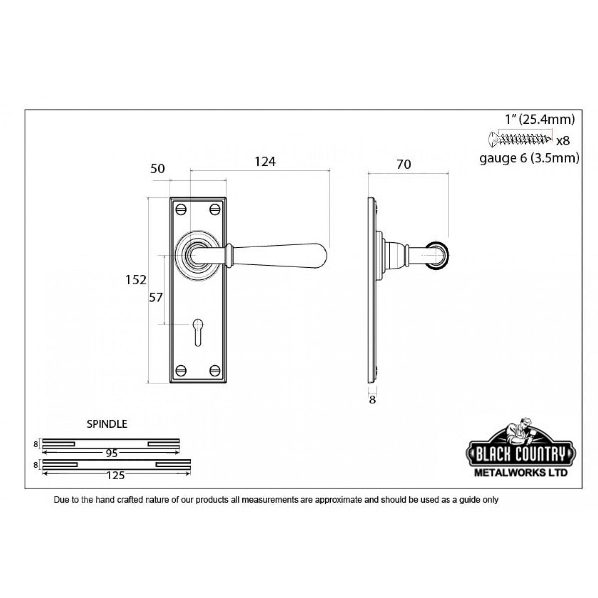 "Emerson" Bright Chrome Lever Handle Set With Keyhole