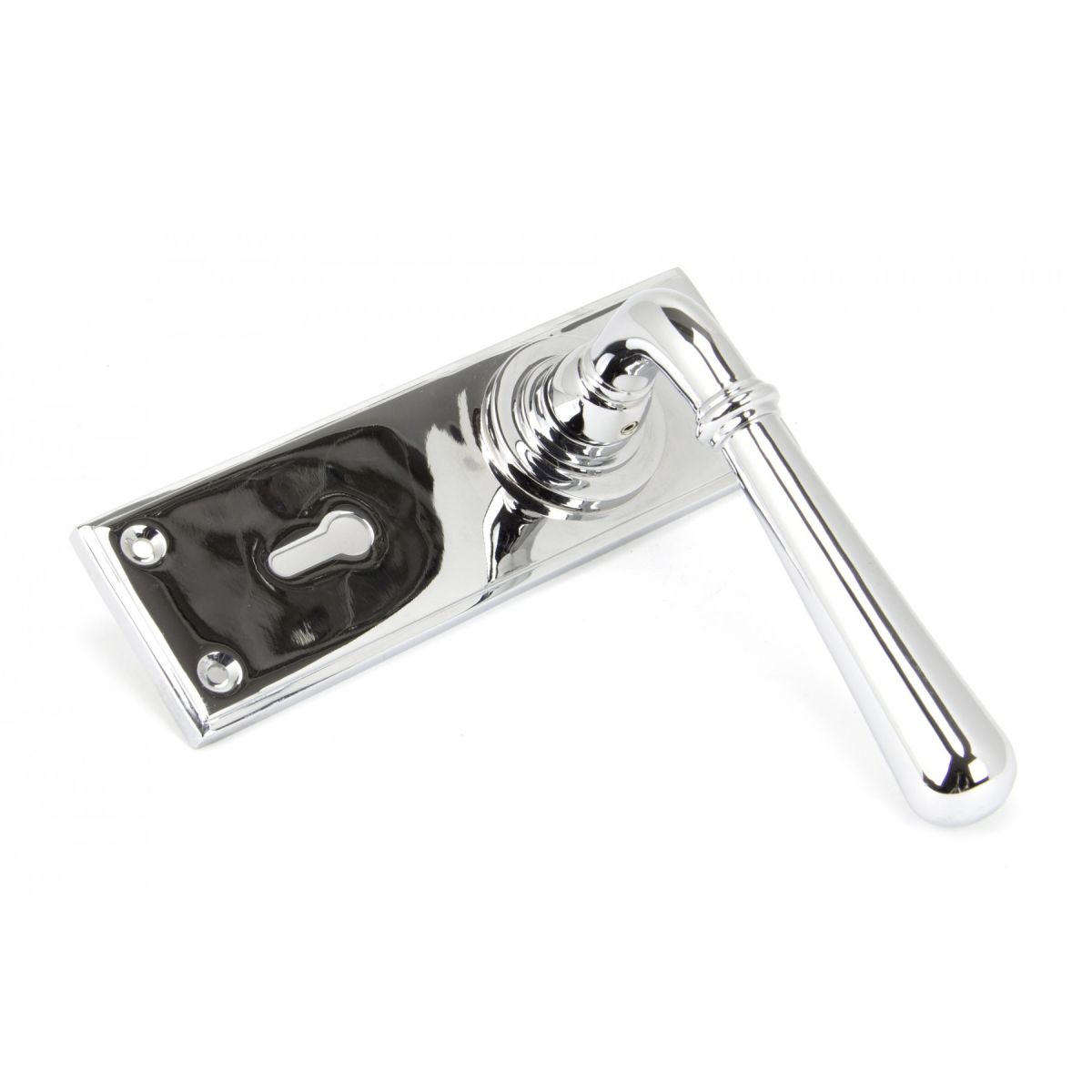 "Emerson" Bright Chrome Lever Handle Set With Keyhole