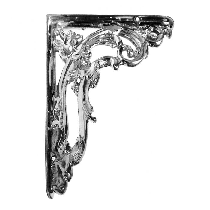 Ornate shelf Bracket Finished in Bright Chrome Ornate shelf Bracket Finished in Bright Chrome