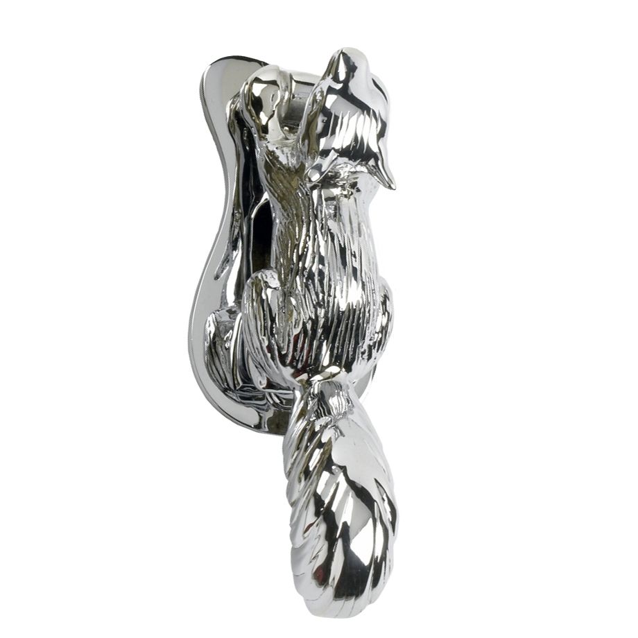 Bright Chrome Squirrel Door knocker