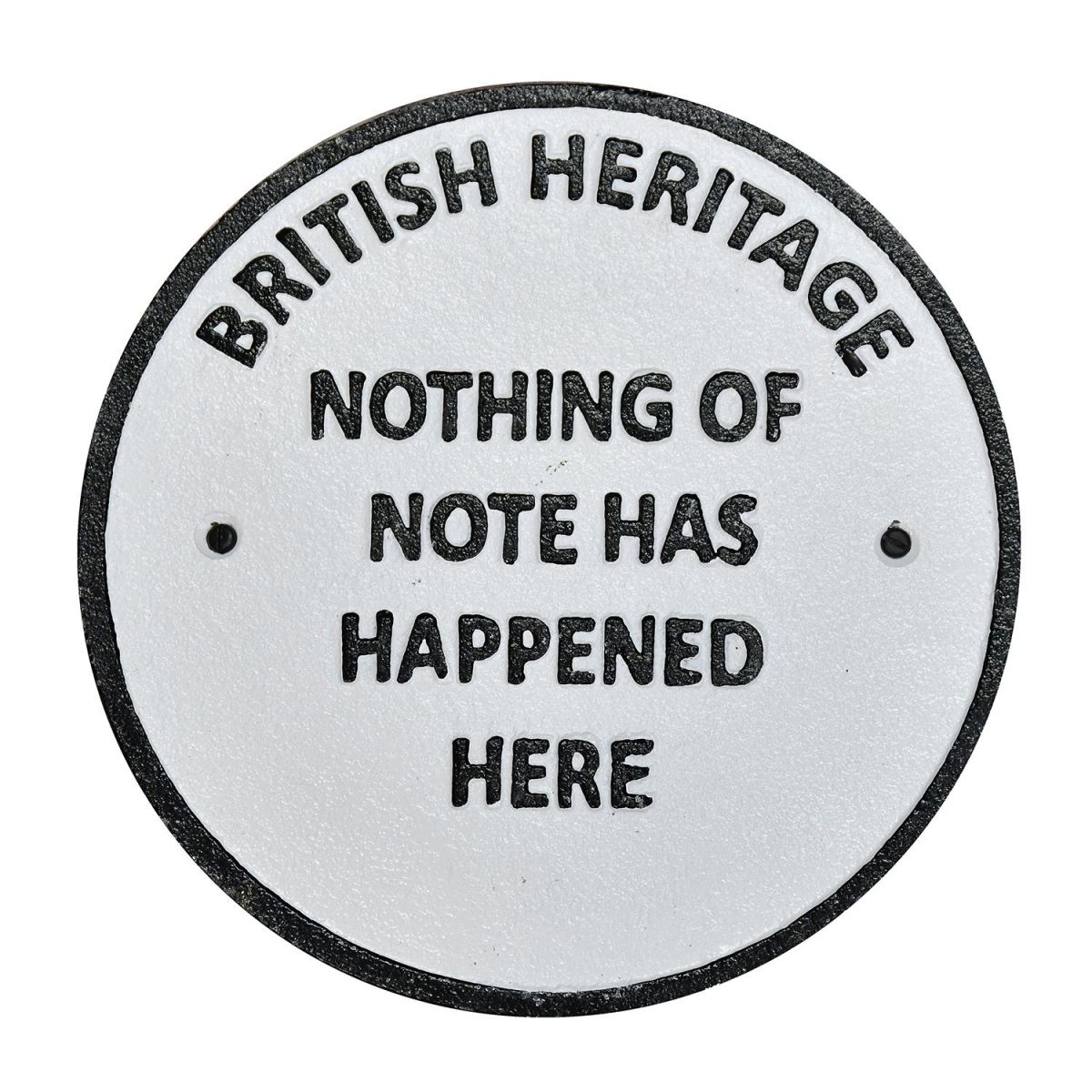 "British Heritage" Cast Iron Wall Sign Finished in a Hand Pained Finish