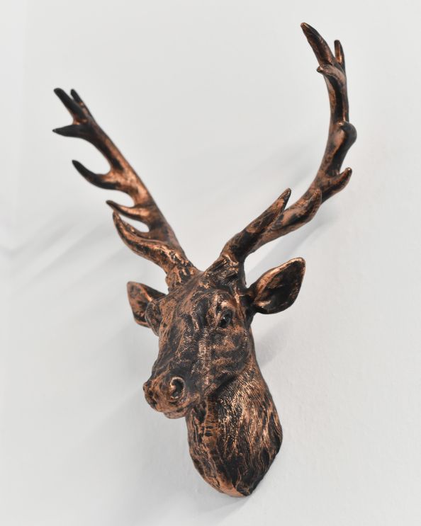 Bronze & Copper Cast Aluminium Elk Wall Bust 