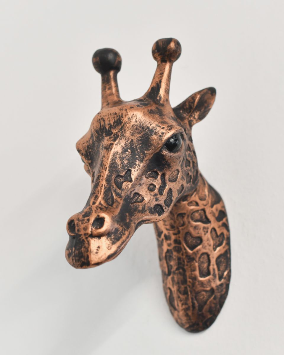 Cast Aluminium Giraffe Head Bust 