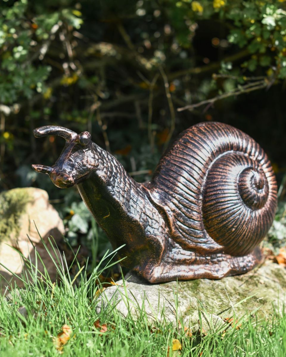 Bronze and Copper finish aluminium snail sculpture
