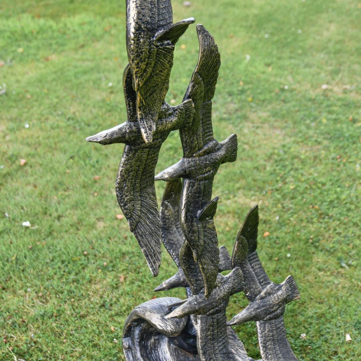 Bronze Flying Seagull Sculpture in Situ