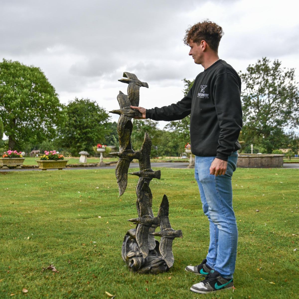 Bronze Flying Seagull Sculpture to Scale