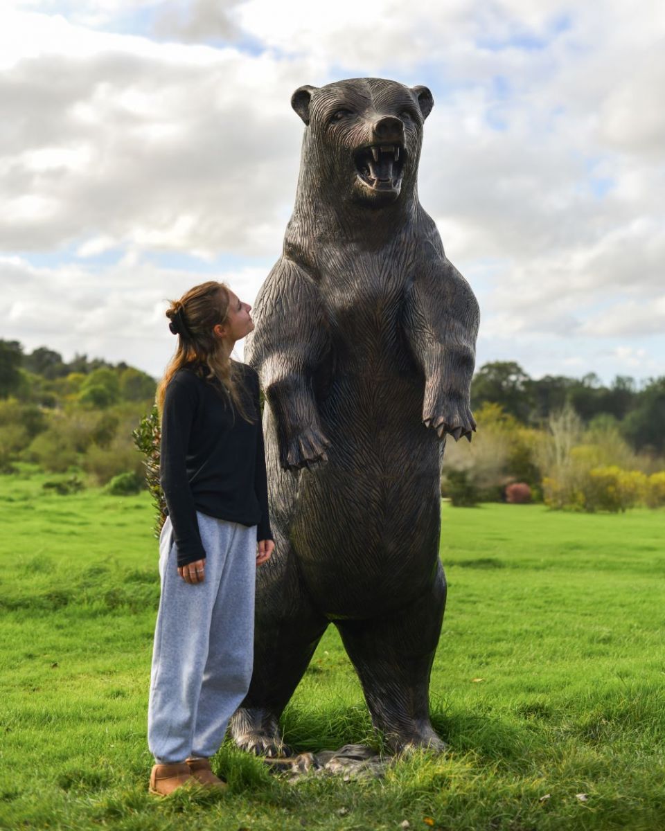 Scale image of Standing Brown Bear Sculpture Scale image of Standing Brown Bear Sculpture