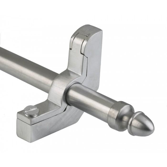 Stair Rods With Acorn Finials in Brushed Chrome 