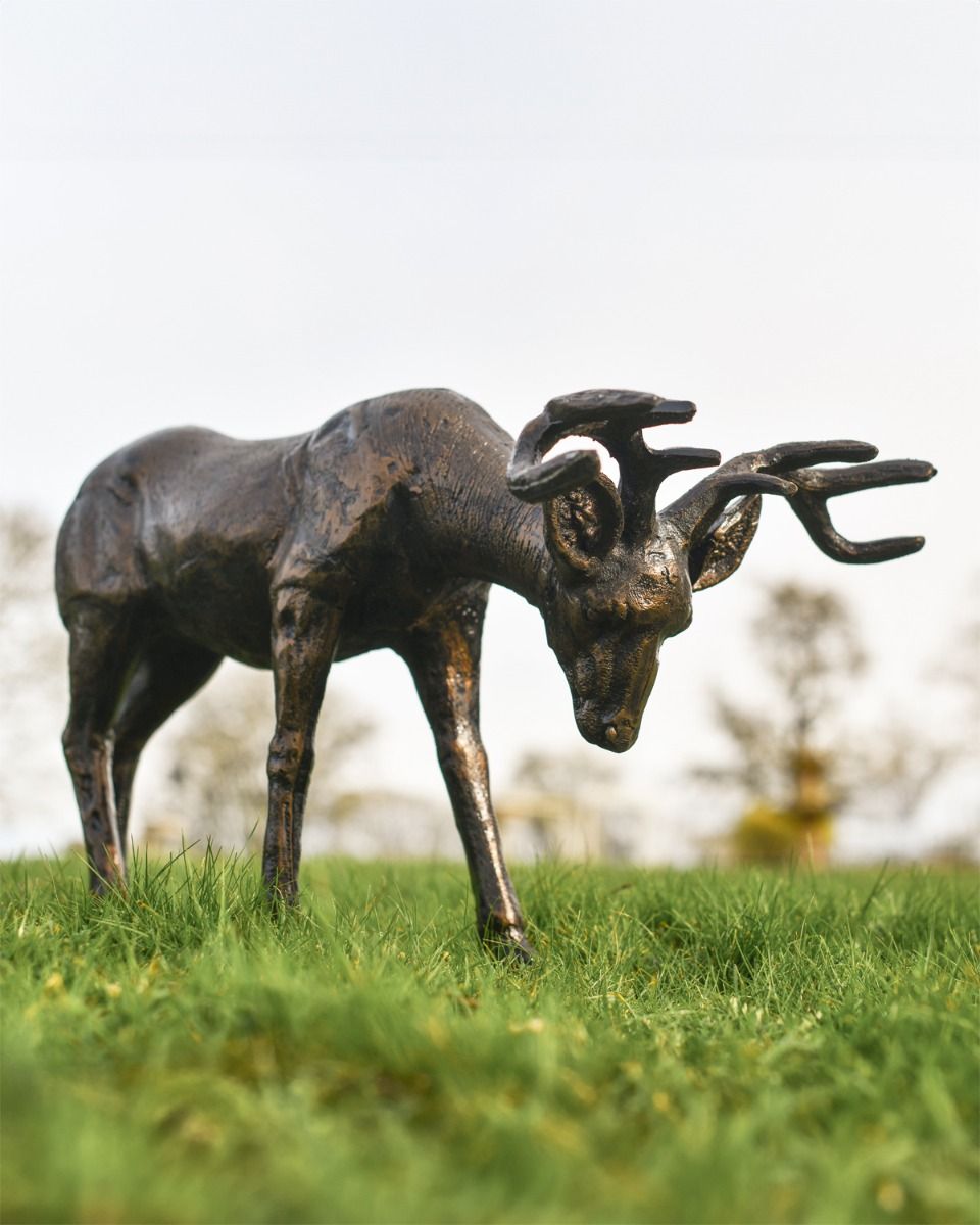 "Arthur" Buck Grazing Garden Sculpture