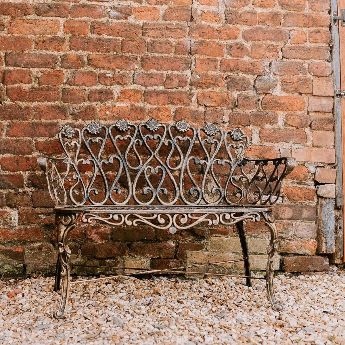 Brushed Gold "Chorley" Daisy Bench Brushed Gold "Chorley" Daisy Bench