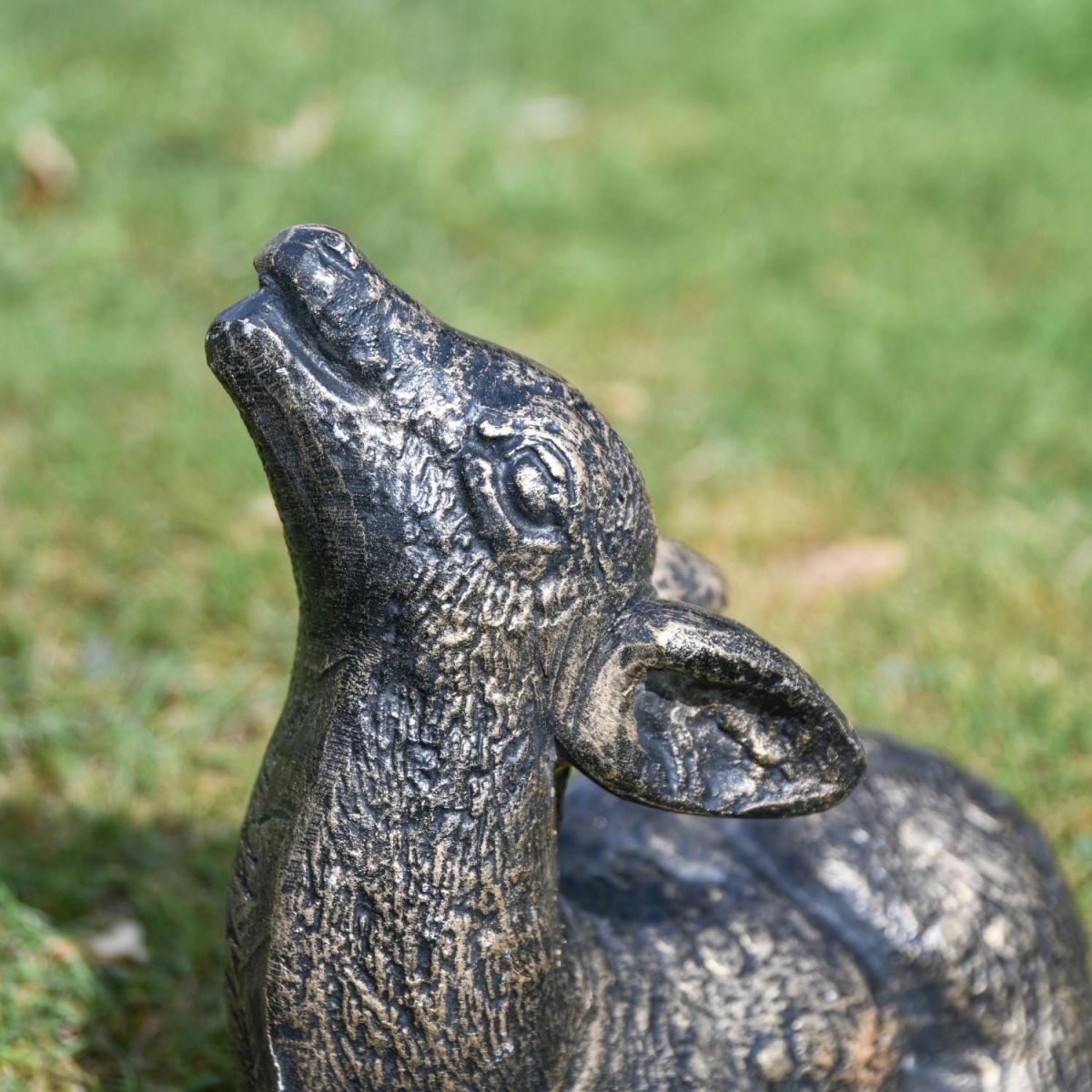 Close-Up of Baby Deer Sculpture