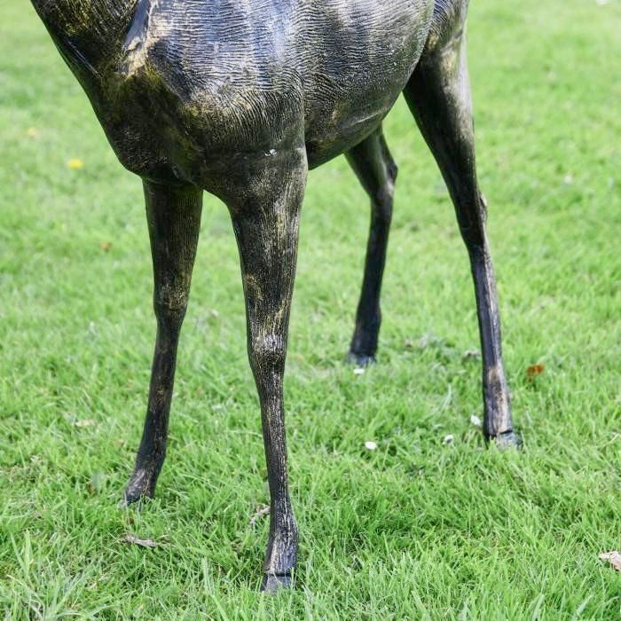 Legs on the Brushed Gold Standing Deer Sculpture