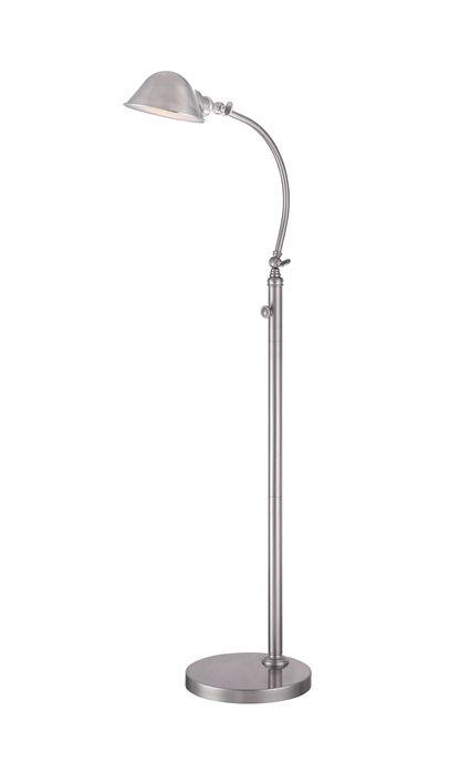 "Thornturl Park" Brushed Nickel Adjustable Curved Neck Floor Lamp 