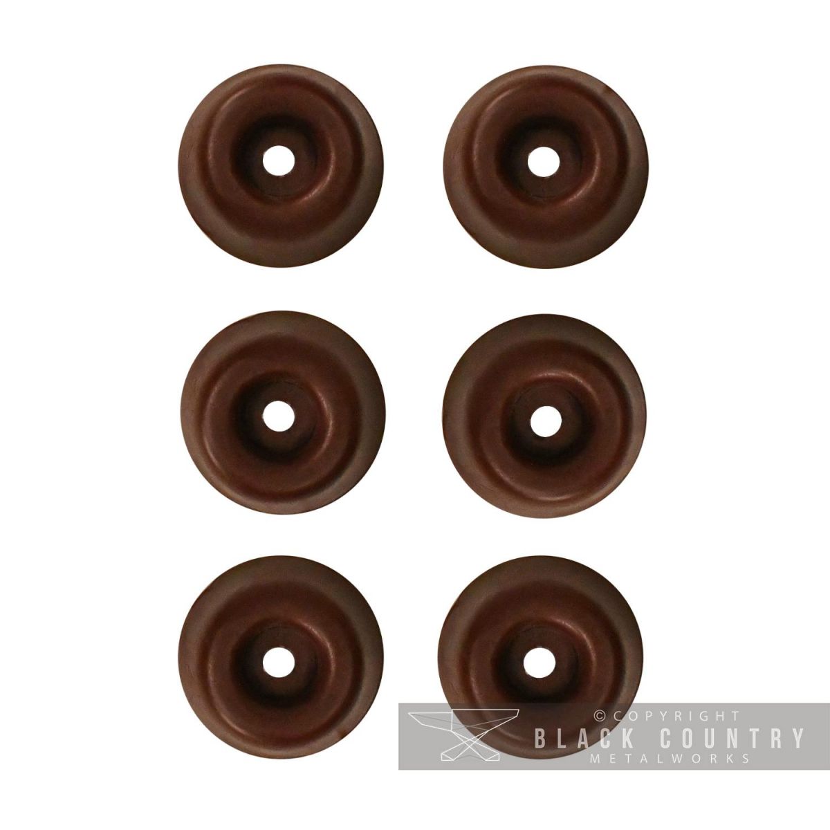 Brown Round Toilet Seat Buffers - Pack of 6