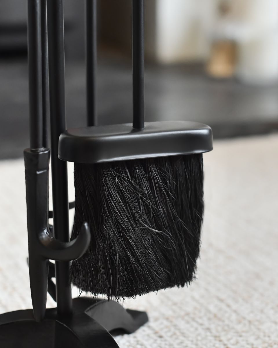 Close up of tool detail on fireside companion set Close up of tool detail on fireside companion set